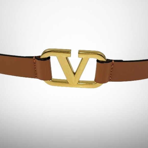 Valentino Garavani New Brown VLOGO Belt - Stunning - Picture 3 of 8
